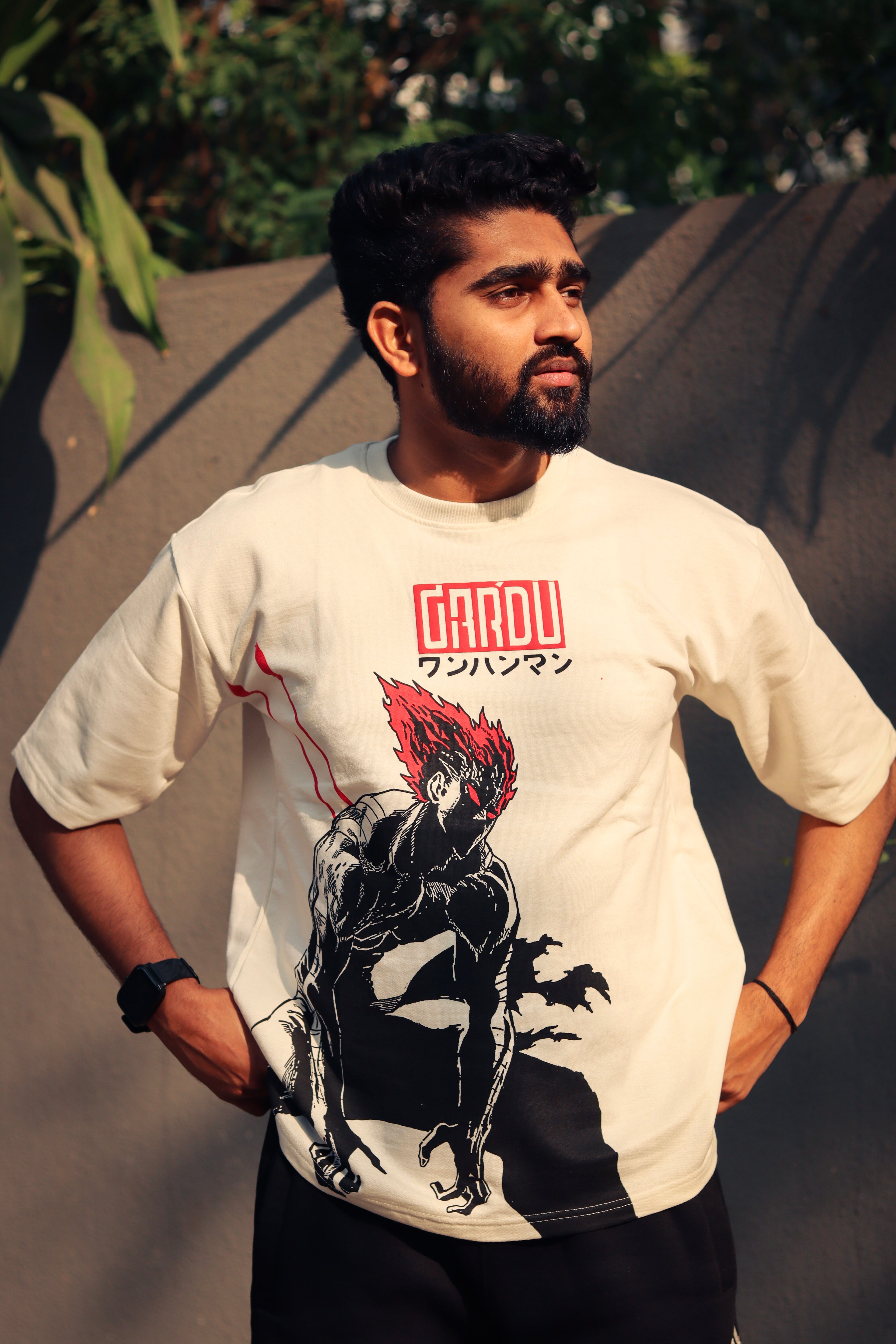 Shadow Flame Oversized Graphic T-Shirt