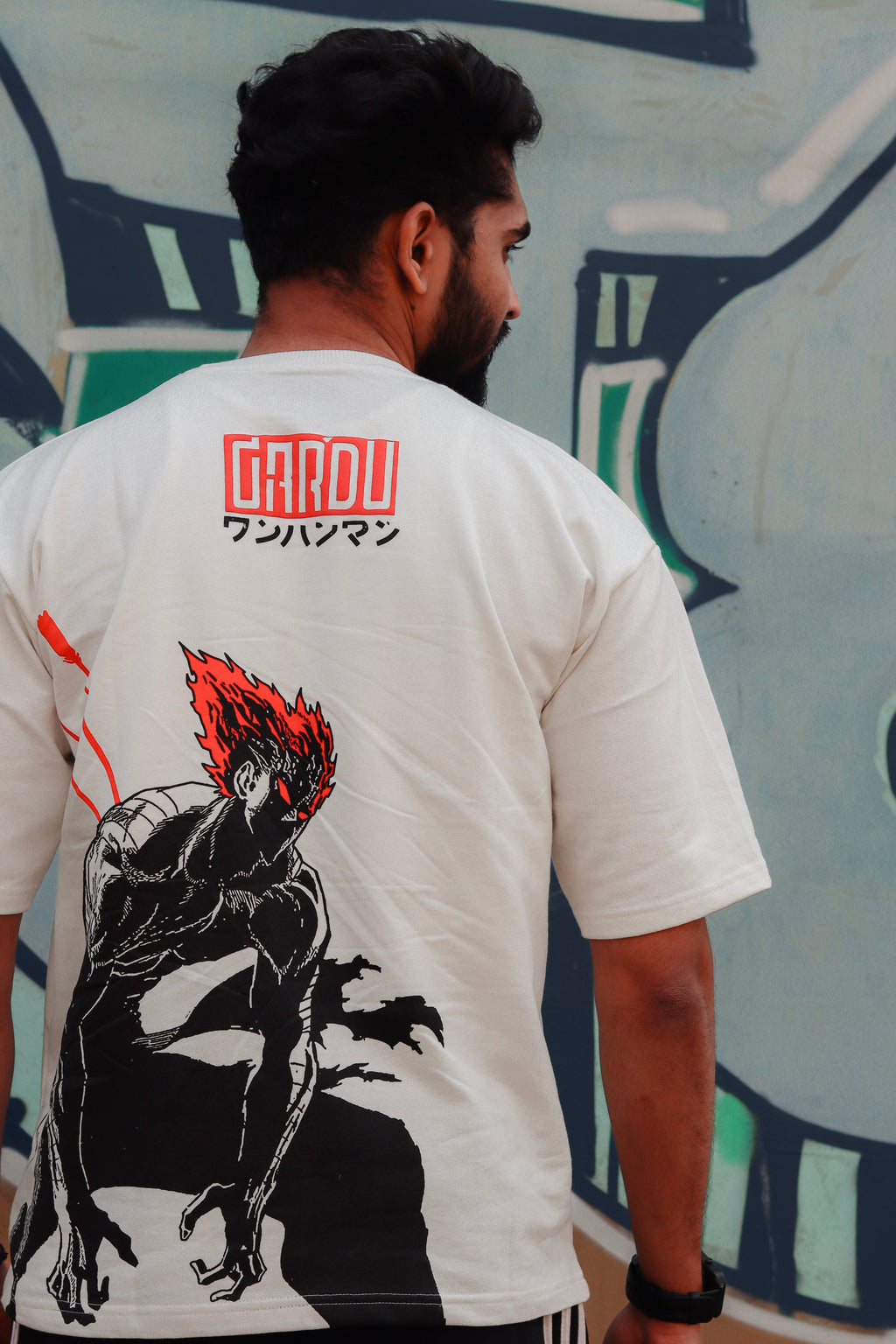 Shadow Flame Oversized Graphic T-Shirt